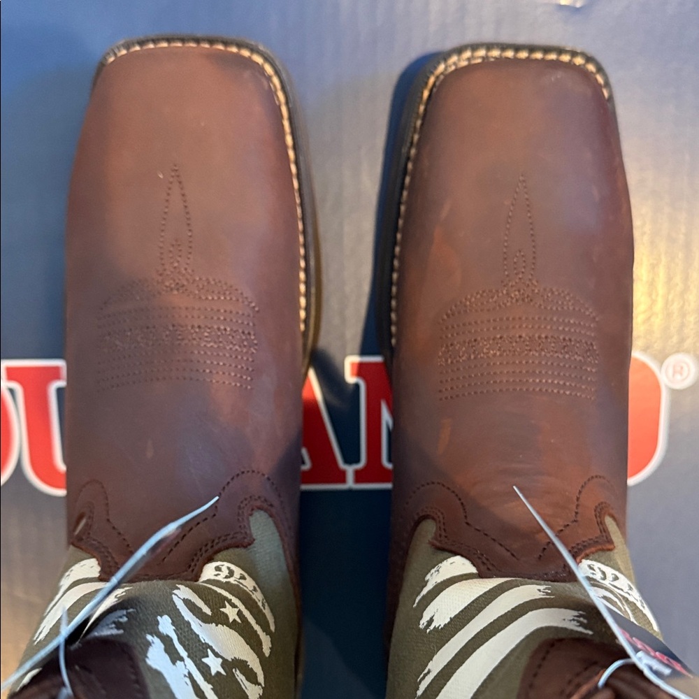 Lil' Rebel™ by Durango® Big Kids' Army Western Boot | Size 5.5 - Picture 8 of 12